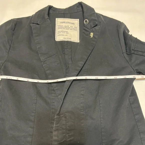 Zadig & Voltaire Virginia Grunge Military Skull Utility Jacket - Picture 10 of 11